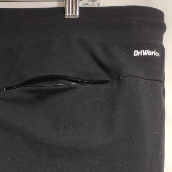 ATHLETIC WORKS BLACK  JOGGERS STRETCH BACK ZIP & 2 SIDE POCKETS DRAWSTRING 2XL - Picture 7 of 12